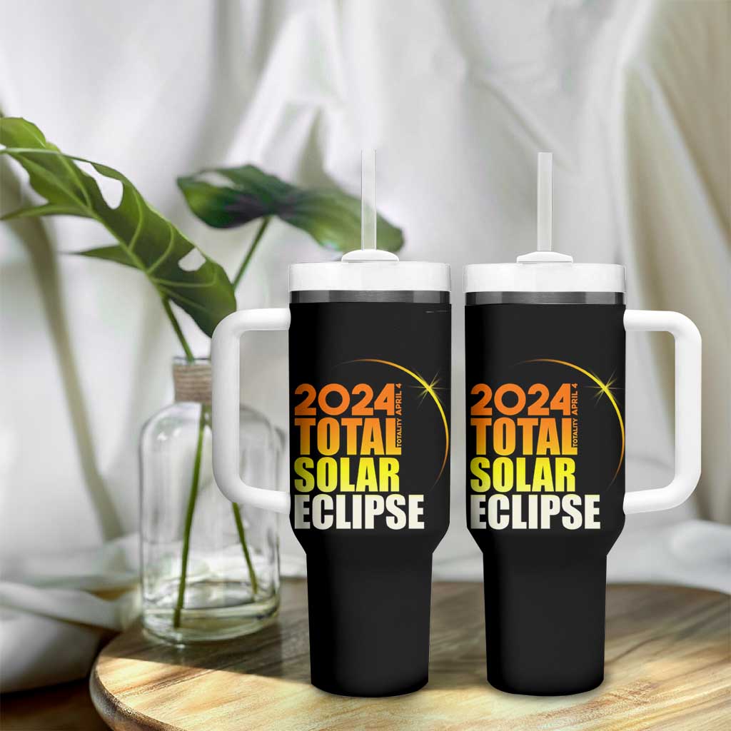 Total Solar Eclipse Tumbler With Handle America Totality April 8 2024 - Wonder Print Shop