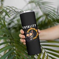 Total Solar Eclipse Skinny Tumbler Funny Cat Totality - Wonder Print Shop
