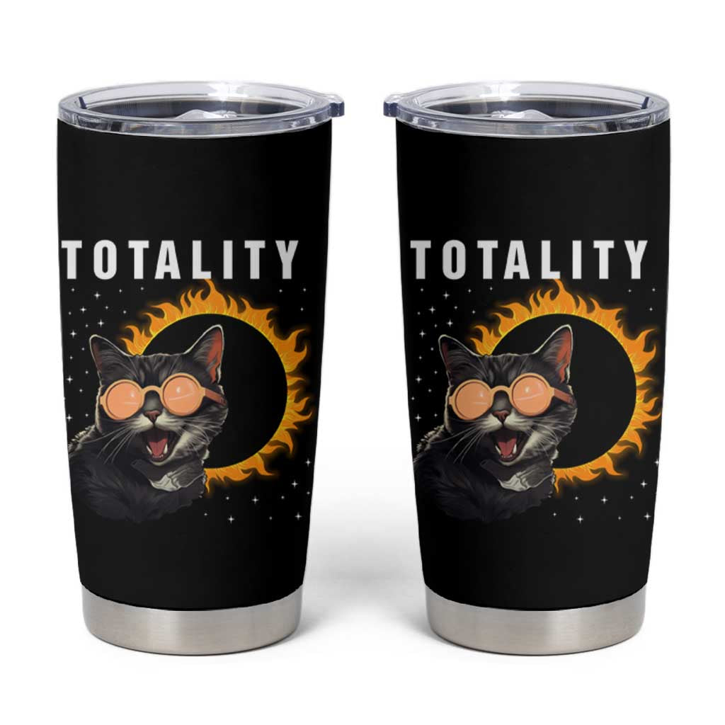 Total Solar Eclipse Tumbler Cup Funny Cat Totality - Wonder Print Shop