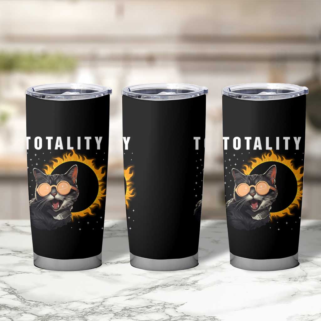Total Solar Eclipse Tumbler Cup Funny Cat Totality - Wonder Print Shop