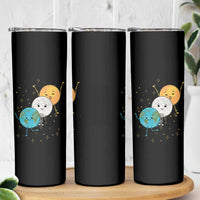 Funny Total Solar Eclipse Skinny Tumbler Cute Earth Moon Sun American Totality April 8 2024 - Wonder Print Shop