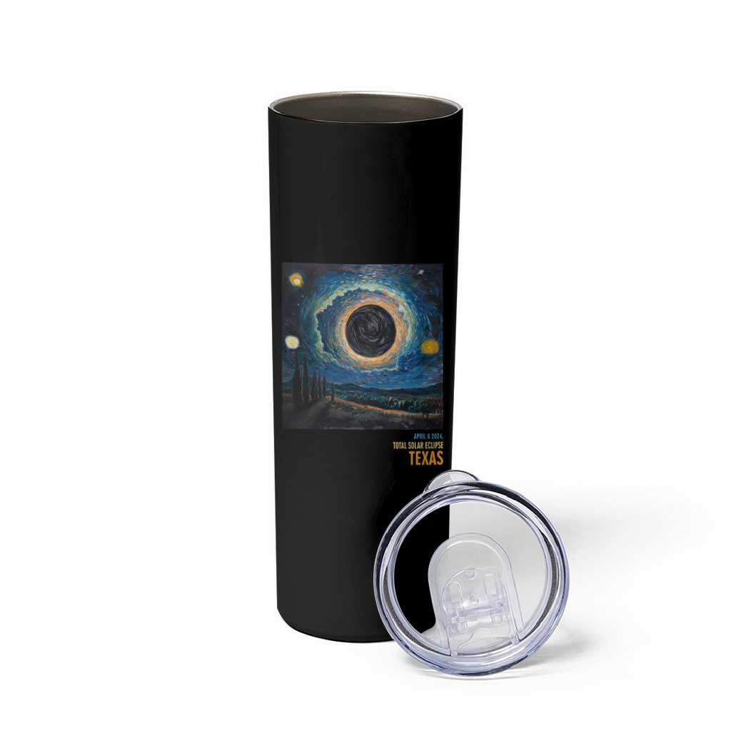 Total Solar Eclipse Skinny Tumbler April 8 2024 Starry Night Totality - Wonder Print Shop