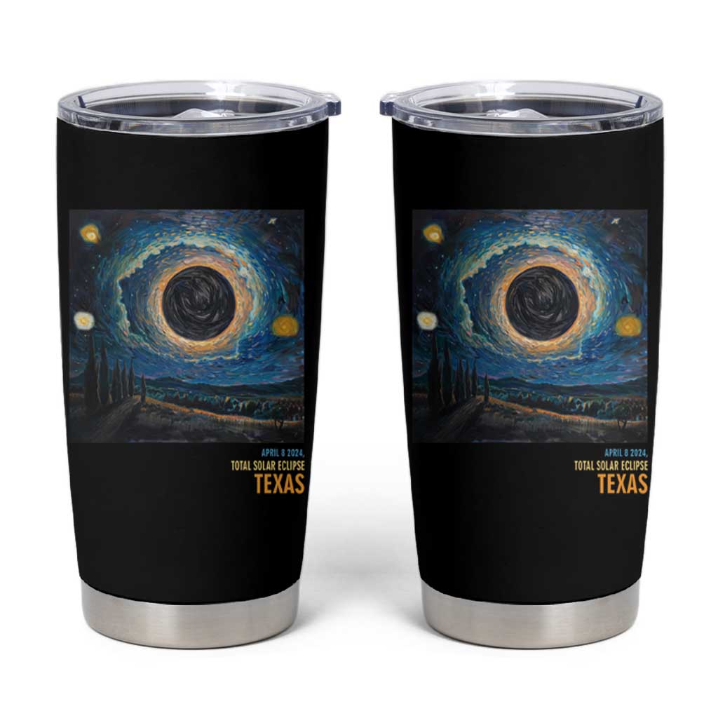Total Solar Eclipse Tumbler Cup April 8 2024 Starry Night Totality - Wonder Print Shop