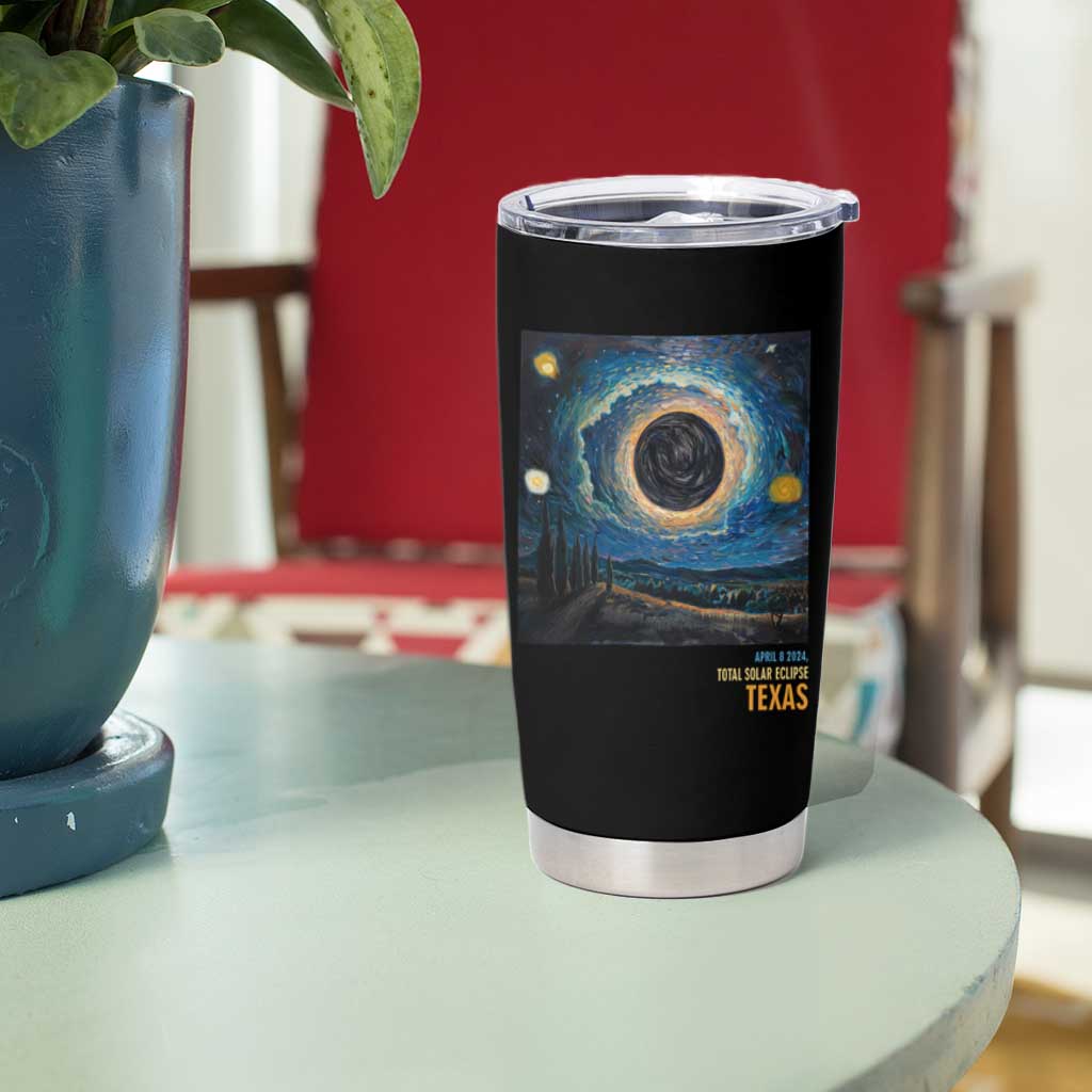 Total Solar Eclipse Tumbler Cup April 8 2024 Starry Night Totality - Wonder Print Shop