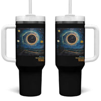 Total Solar Eclipse Tumbler With Handle April 8 2024 Starry Night Totality - Wonder Print Shop