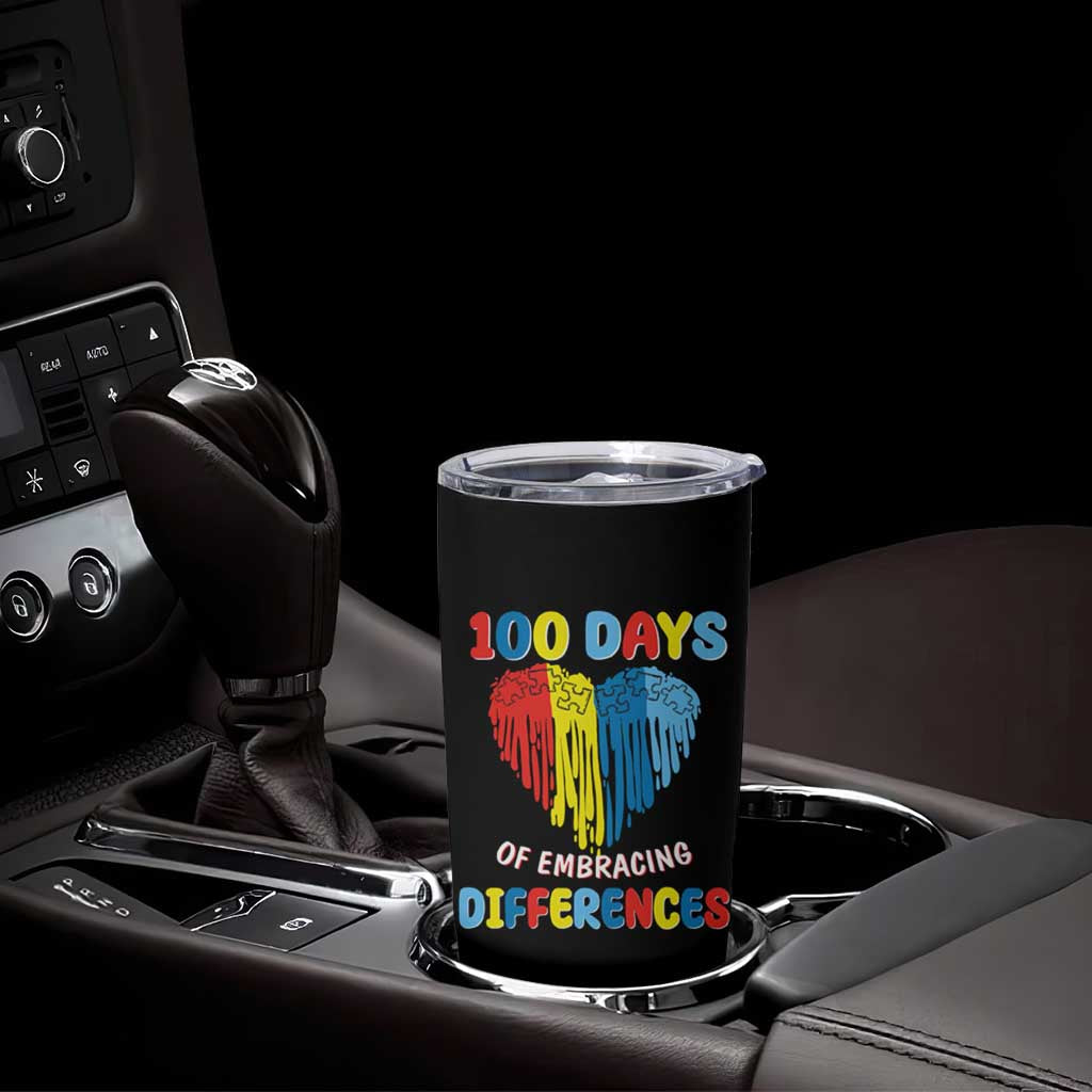100 Days of School IEP Tumbler Cup Embrace Differences Neurodiversity Autism Acceptance ADHD Awareness - Wonder Print Shop