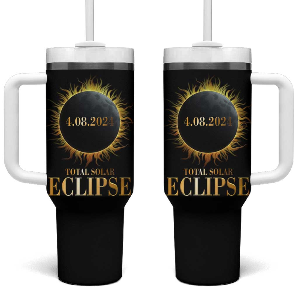 Total Solar Eclipse Tumbler With Handle 8 April 2024 Totality Phenomenon United States - Wonder Print Shop