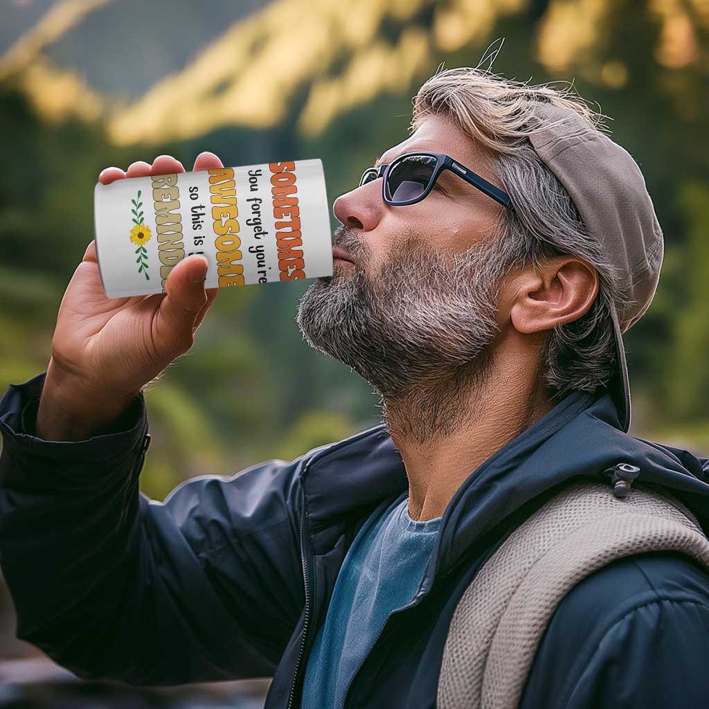 Best Freakin Auntie Ever 4 in 1 Can Cooler Tumbler Funny Aunt Reminder You're Awesome Leopard Rainbow