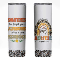 Best Freakin Auntie Ever Skinny Tumbler Funny Aunt Reminder You're Awesome Leopard Rainbow
