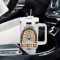Best Freakin Auntie Ever Tumbler With Handle Funny Aunt Reminder You're Awesome Leopard Rainbow
