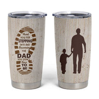 Stepdad and Stepson Tumbler Cup Thank You For Stepping In Boy Dad Retro Vintage - Wonder Print Shop
