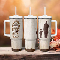 Stepdad and Stepson Tumbler With Handle Thank You For Stepping In Boy Dad Retro Vintage - Wonder Print Shop
