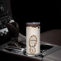 Stepdad and Stepdaughter Skinny Tumbler Thank You For Stepping In Girl Dad Retro Vintage - Wonder Print Shop