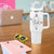 Custom Kids Name Stepdad Tumbler With Handle Bonus Dad Of Three Holding Hands - Wonder Print Shop
