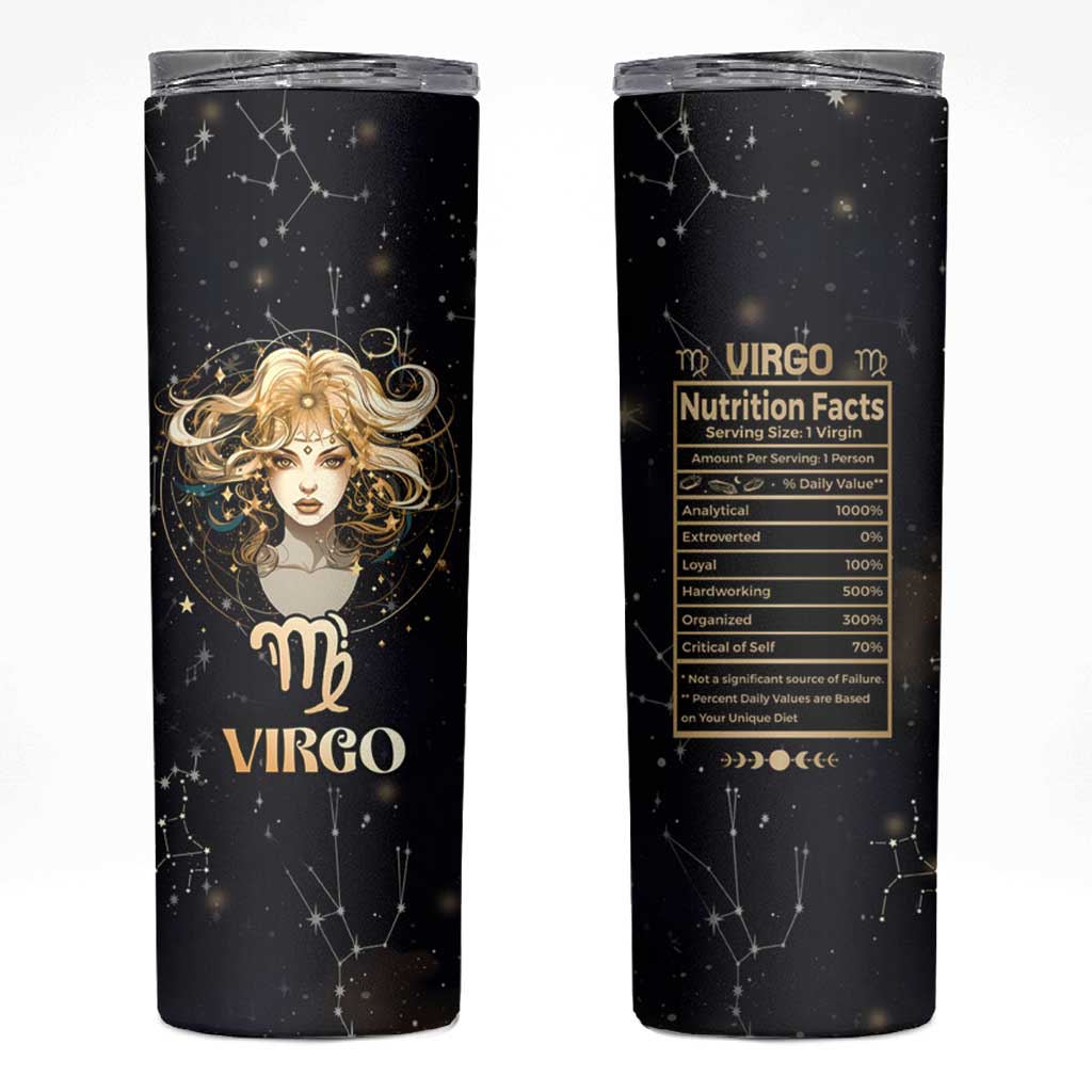 Virgo Zodiac Skinny Tumbler Celestial Constellation Astrology Horoscope Galaxy - Wonder Print Shop