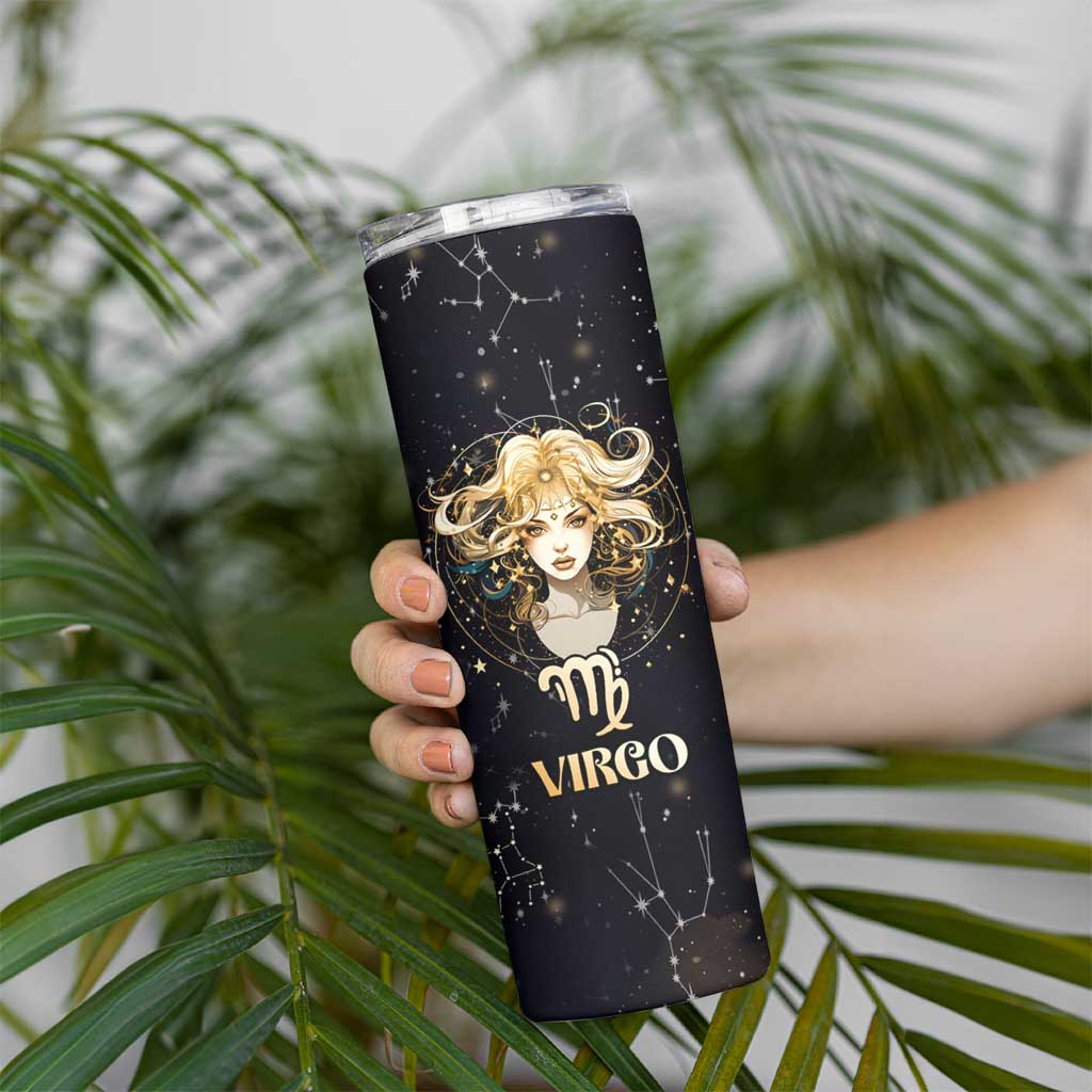 Virgo Zodiac Skinny Tumbler Celestial Constellation Astrology Horoscope Galaxy - Wonder Print Shop