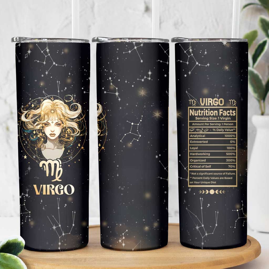 Virgo Zodiac Skinny Tumbler Celestial Constellation Astrology Horoscope Galaxy - Wonder Print Shop