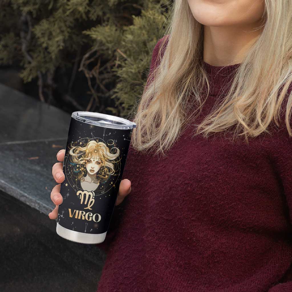 Virgo Zodiac Tumbler Cup Celestial Constellation Astrology Horoscope Galaxy - Wonder Print Shop