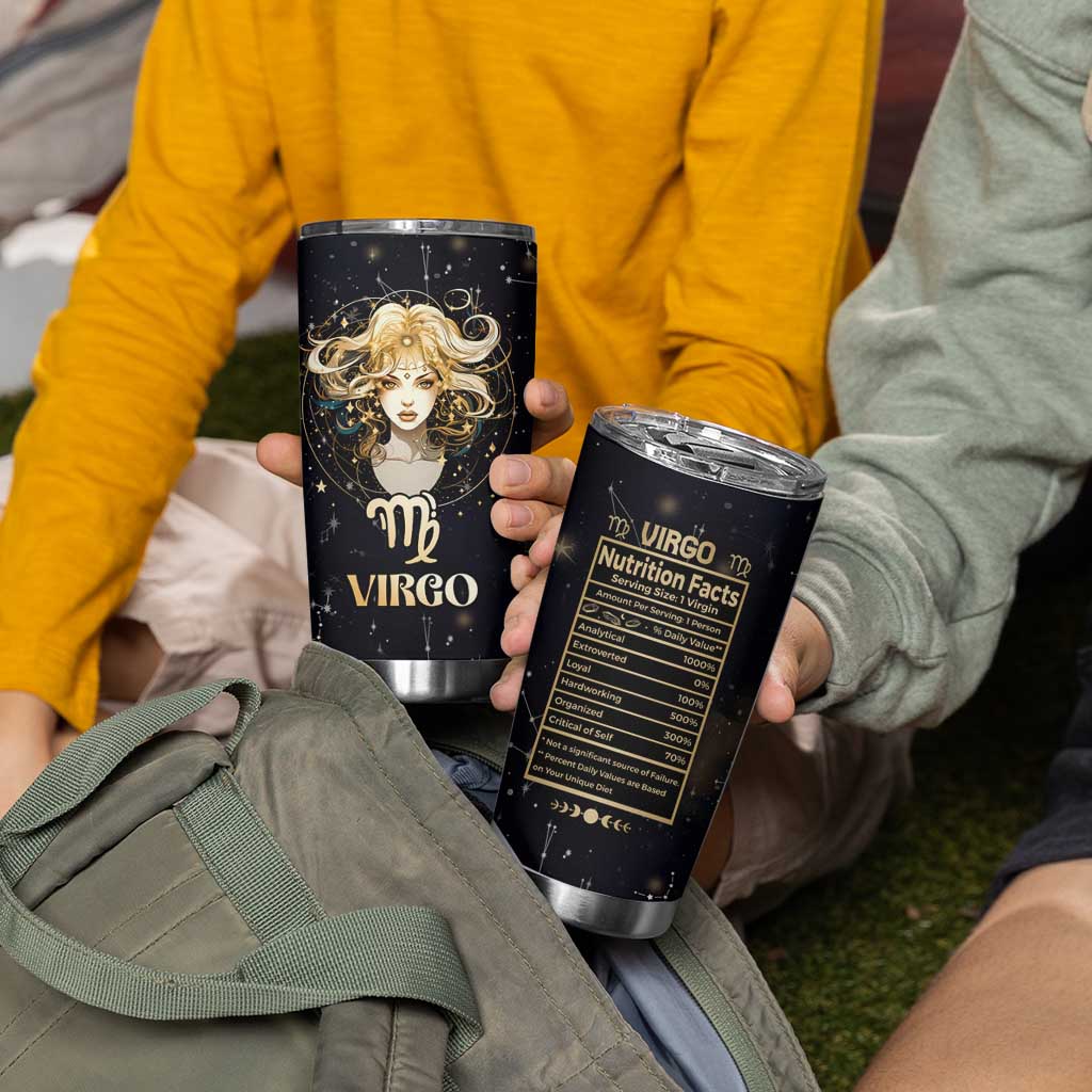 Virgo Zodiac Tumbler Cup Celestial Constellation Astrology Horoscope Galaxy - Wonder Print Shop