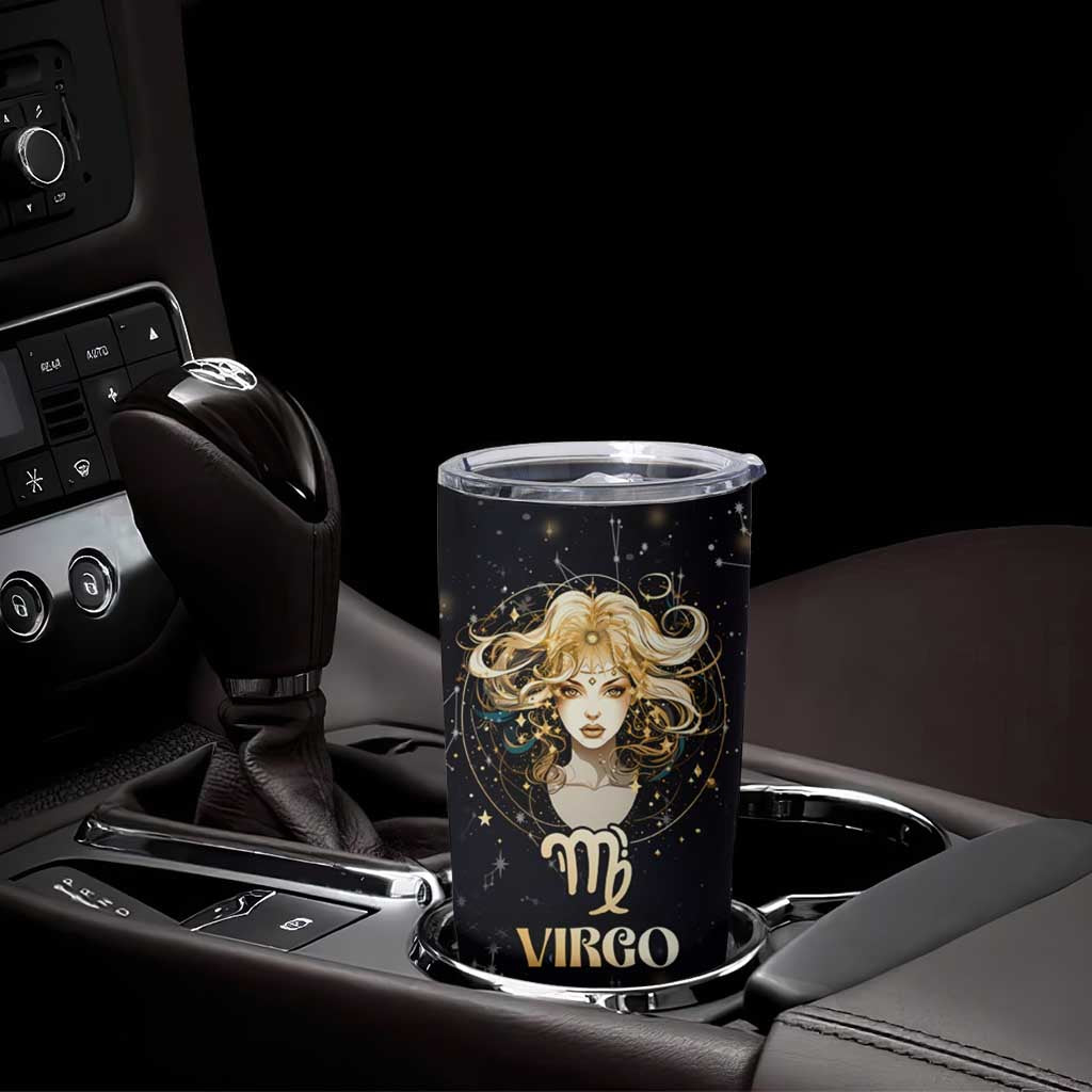 Virgo Zodiac Tumbler Cup Celestial Constellation Astrology Horoscope Galaxy - Wonder Print Shop