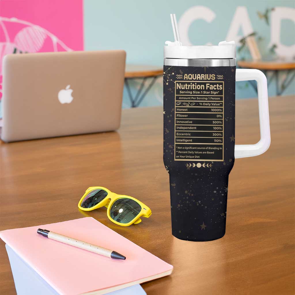 Aquarius Zodiac Tumbler With Handle Celestial Constellation Astrology Horoscope Galaxy - Wonder Print Shop