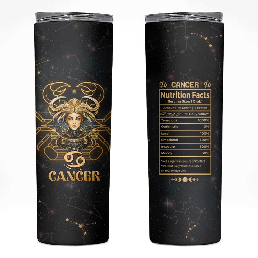 Cancer Zodiac Skinny Tumbler Celestial Constellation Astrology Horoscope Galaxy - Wonder Print Shop