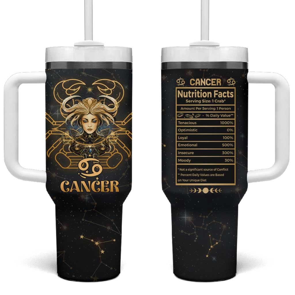 Cancer Zodiac Tumbler With Handle Celestial Constellation Astrology Horoscope Galaxy - Wonder Print Shop