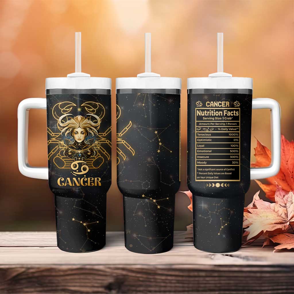 Cancer Zodiac Tumbler With Handle Celestial Constellation Astrology Horoscope Galaxy - Wonder Print Shop