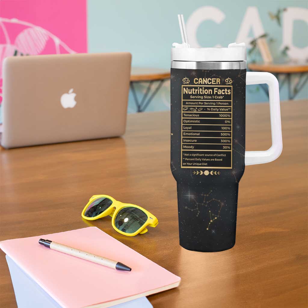 Cancer Zodiac Tumbler With Handle Celestial Constellation Astrology Horoscope Galaxy - Wonder Print Shop