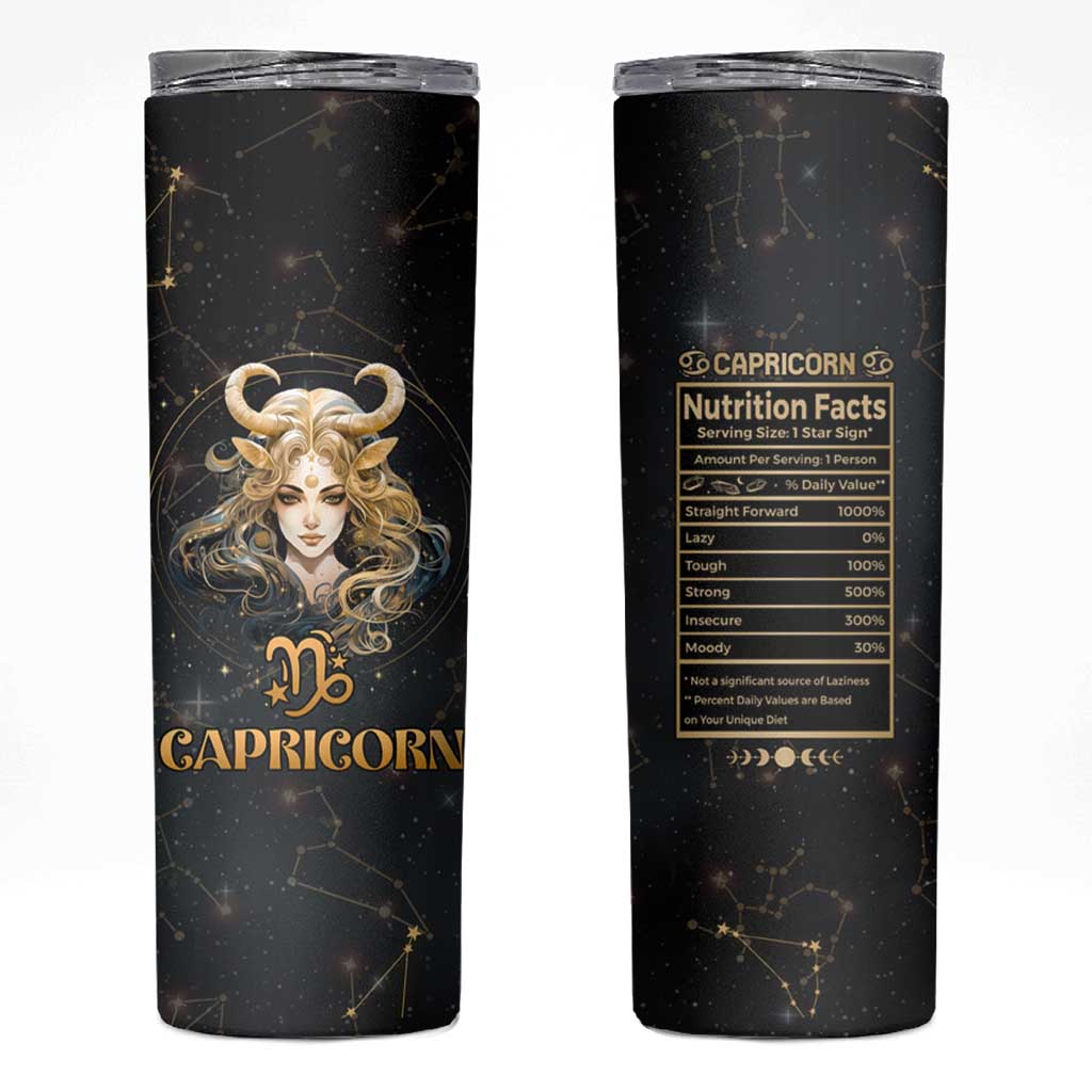 Capricorn Zodiac Skinny Tumbler Celestial Constellation Astrology Horoscope Galaxy - Wonder Print Shop