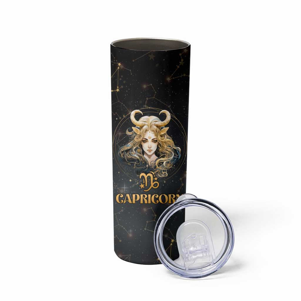 Capricorn Zodiac Skinny Tumbler Celestial Constellation Astrology Horoscope Galaxy - Wonder Print Shop