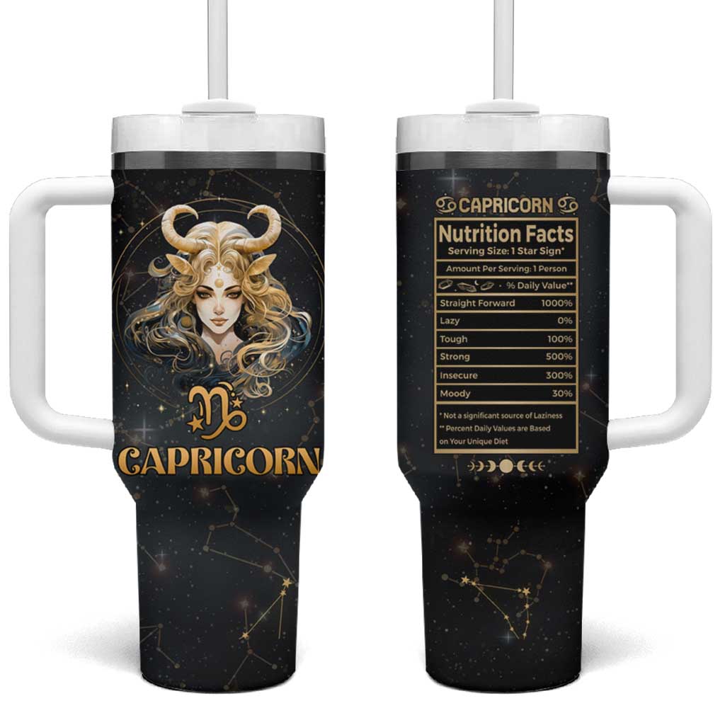 Capricorn Zodiac Tumbler With Handle Celestial Constellation Astrology Horoscope Galaxy - Wonder Print Shop