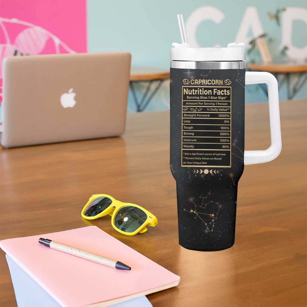 Capricorn Zodiac Tumbler With Handle Celestial Constellation Astrology Horoscope Galaxy - Wonder Print Shop