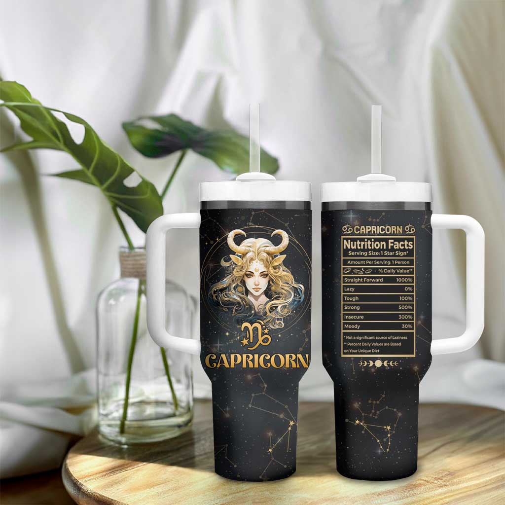 Capricorn Zodiac Tumbler With Handle Celestial Constellation Astrology Horoscope Galaxy - Wonder Print Shop