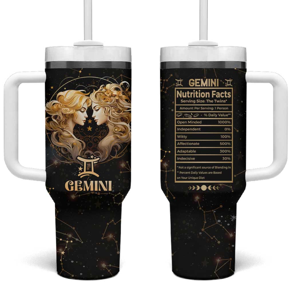 Gemini Zodiac Tumbler With Handle Celestial Constellation Astrology Horoscope Galaxy - Wonder Print Shop