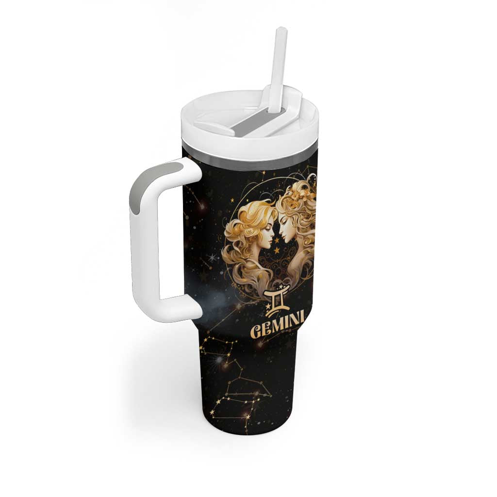 Gemini Zodiac Tumbler With Handle Celestial Constellation Astrology Horoscope Galaxy - Wonder Print Shop