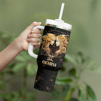 Gemini Zodiac Tumbler With Handle Celestial Constellation Astrology Horoscope Galaxy - Wonder Print Shop