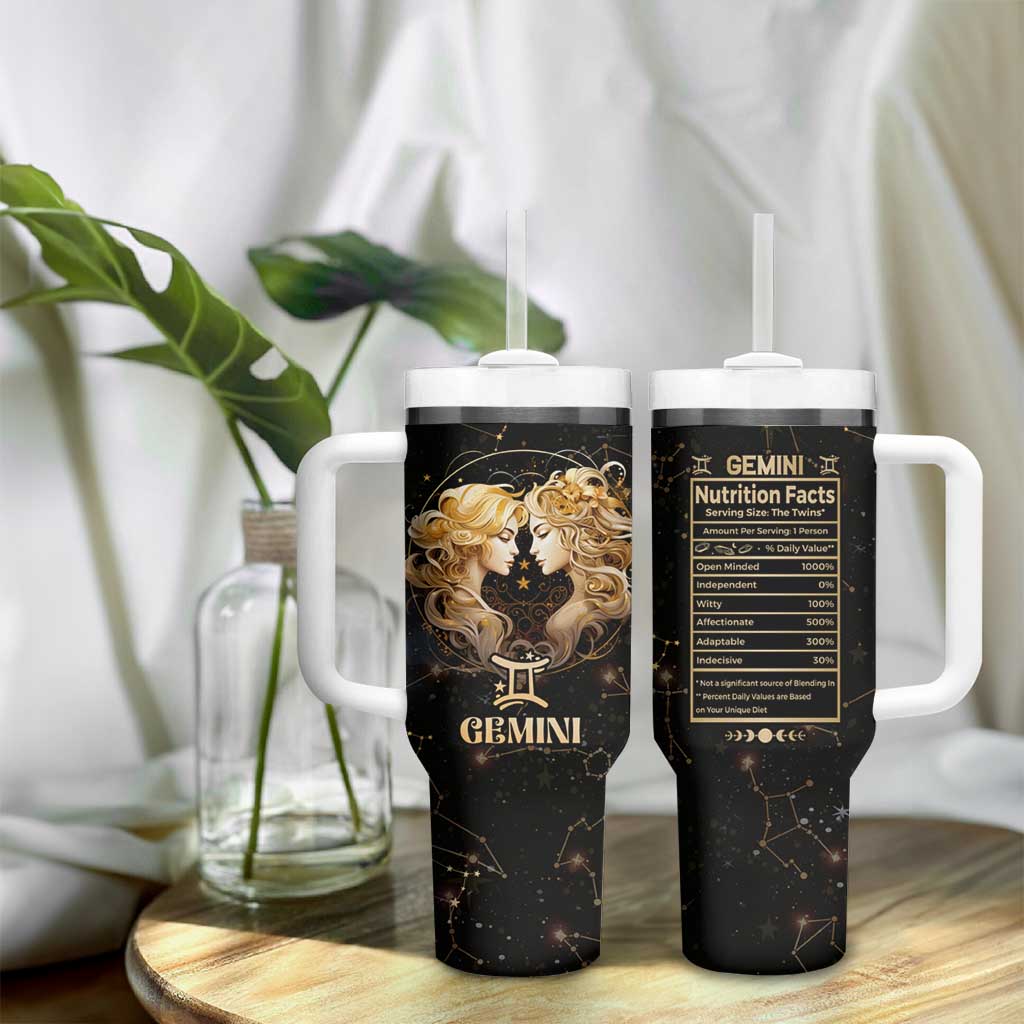 Gemini Zodiac Tumbler With Handle Celestial Constellation Astrology Horoscope Galaxy - Wonder Print Shop