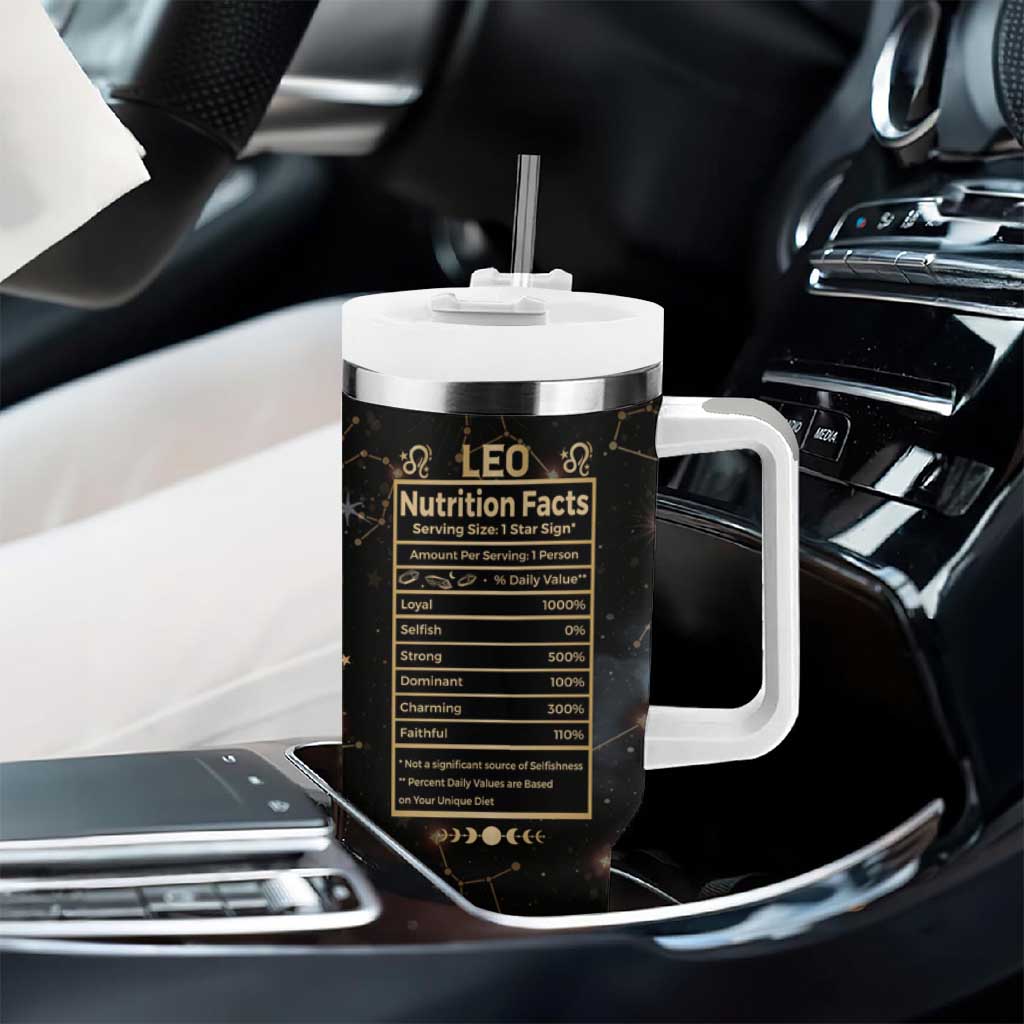 Leo Zodiac Tumbler With Handle Celestial Constellation Astrology Horoscope Galaxy - Wonder Print Shop
