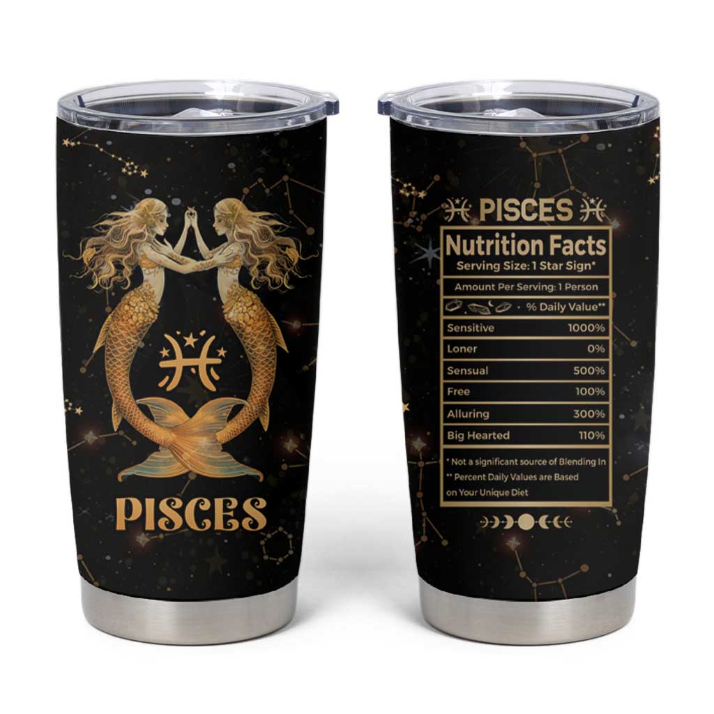 Pisces Zodiac Tumbler Cup Celestial Constellation Astrology Horoscope Galaxy - Wonder Print Shop
