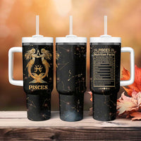 Pisces Zodiac Tumbler With Handle Celestial Constellation Astrology Horoscope Galaxy - Wonder Print Shop