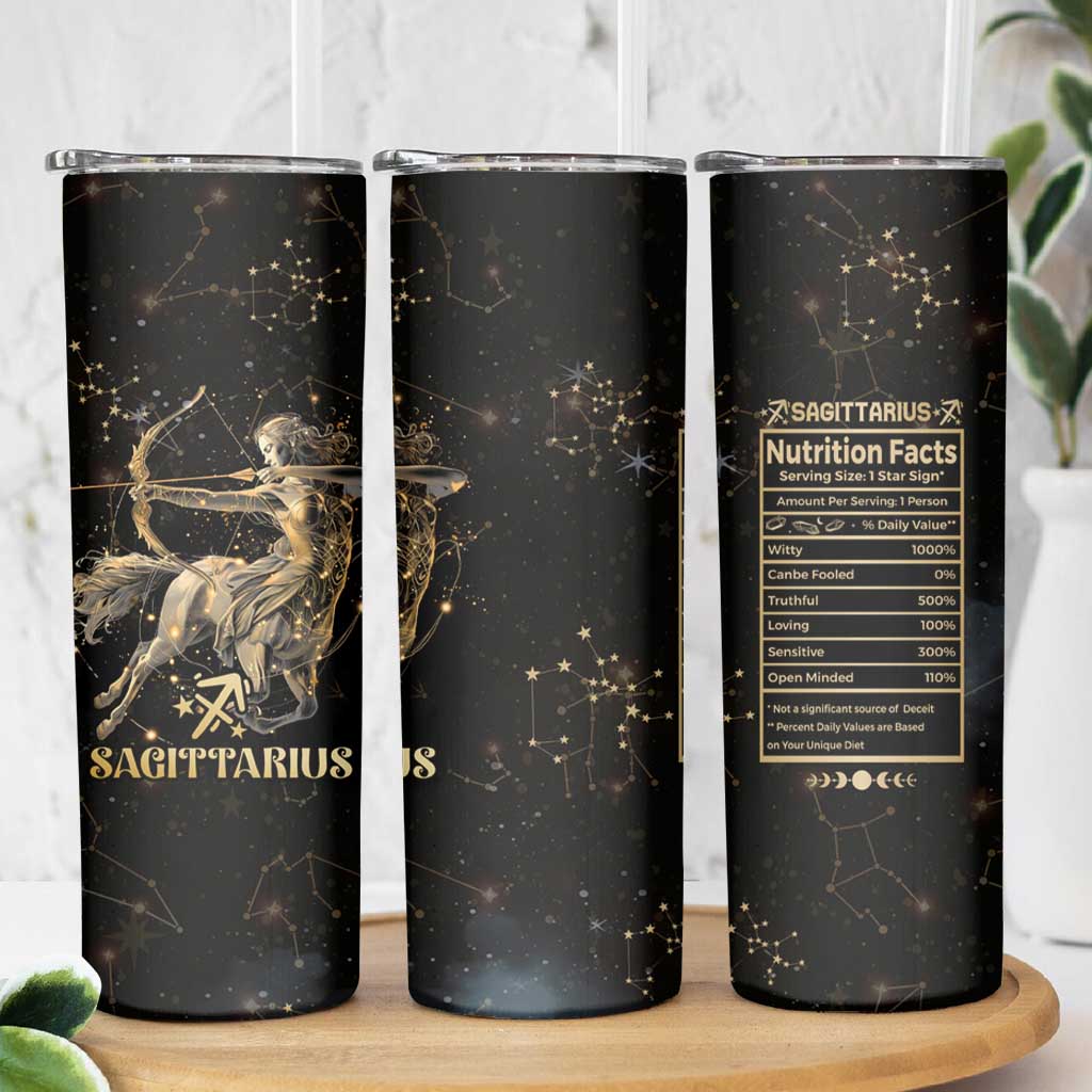 Sagittarius Zodiac Skinny Tumbler Celestial Constellation Astrology Horoscope Galaxy - Wonder Print Shop