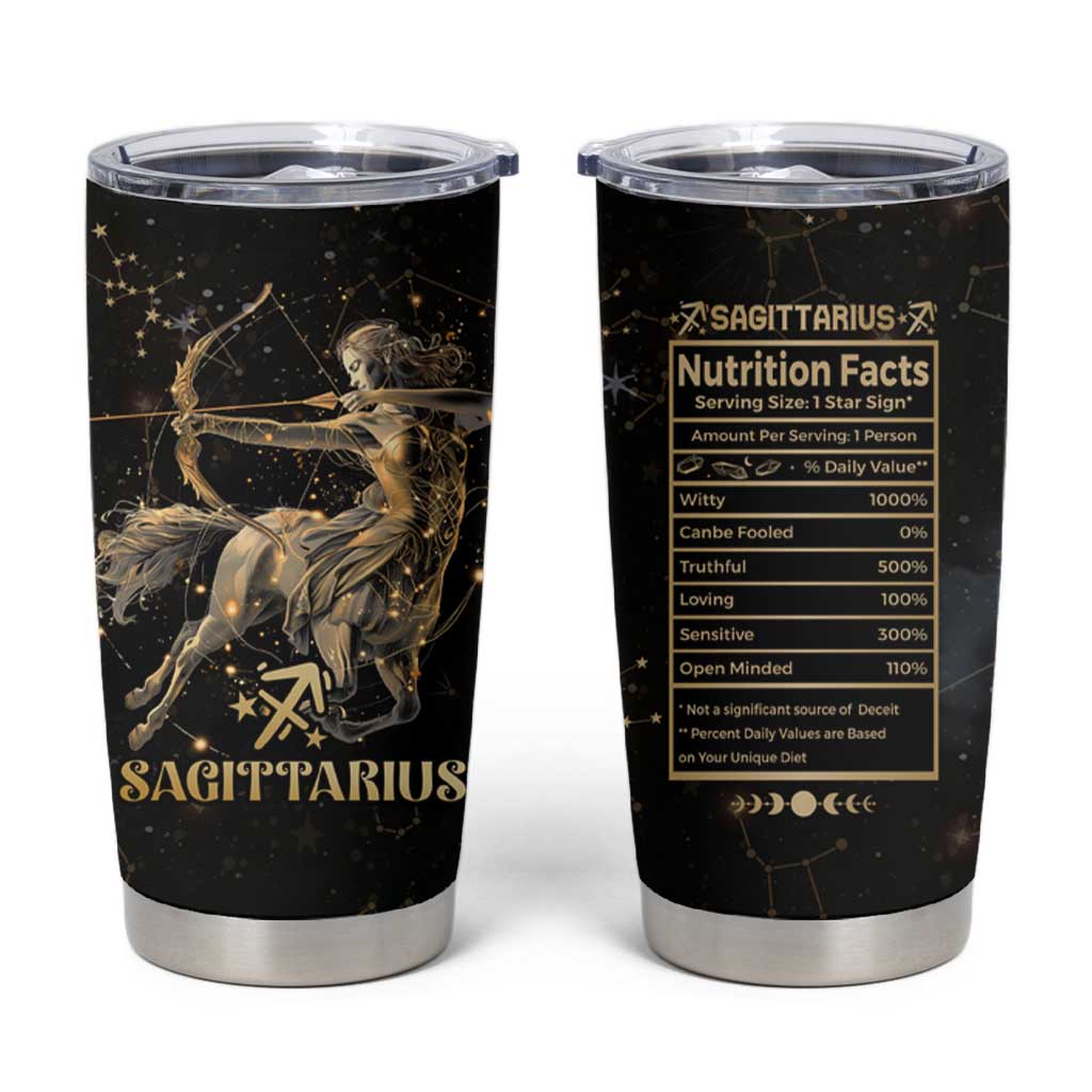 Sagittarius Zodiac Tumbler Cup Celestial Constellation Astrology Horoscope Galaxy - Wonder Print Shop