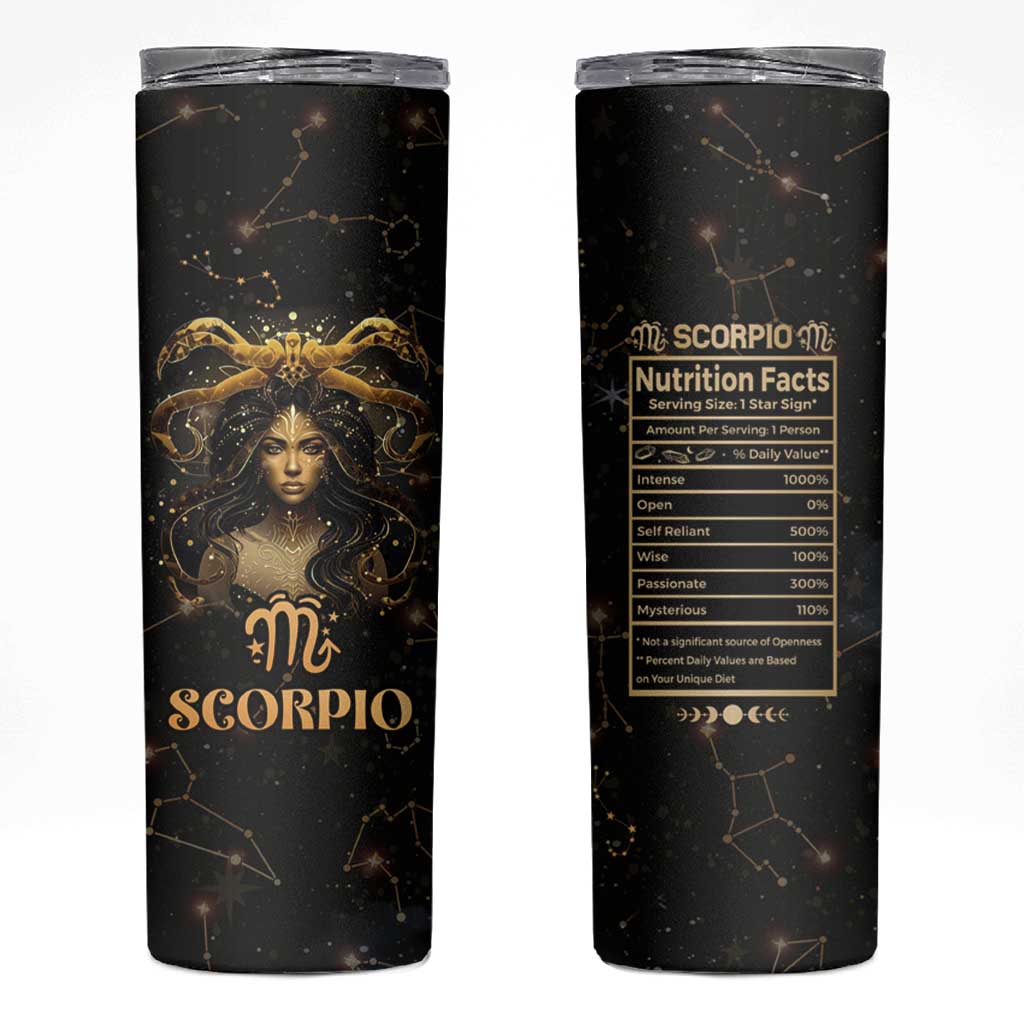 Scorpio Zodiac Skinny Tumbler Celestial Constellation Astrology Horoscope Galaxy - Wonder Print Shop