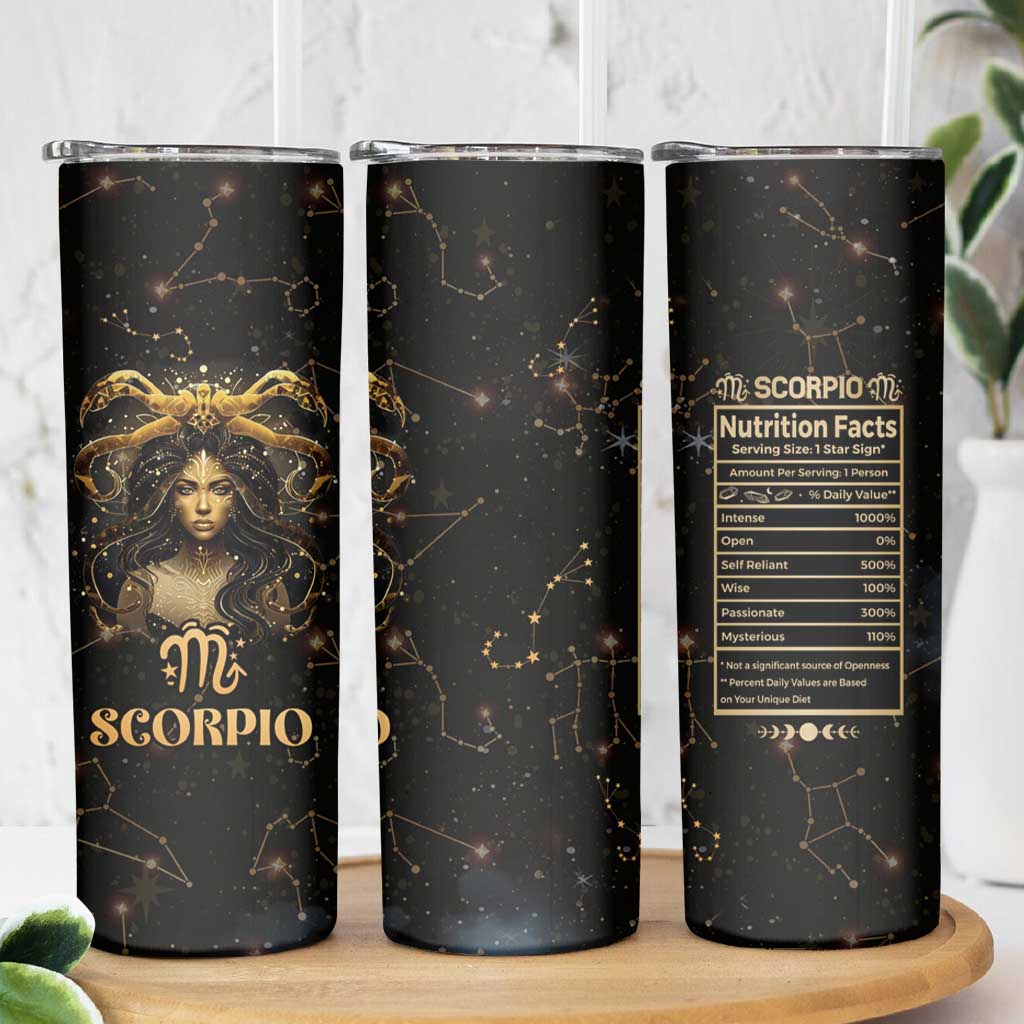 Scorpio Zodiac Skinny Tumbler Celestial Constellation Astrology Horoscope Galaxy - Wonder Print Shop