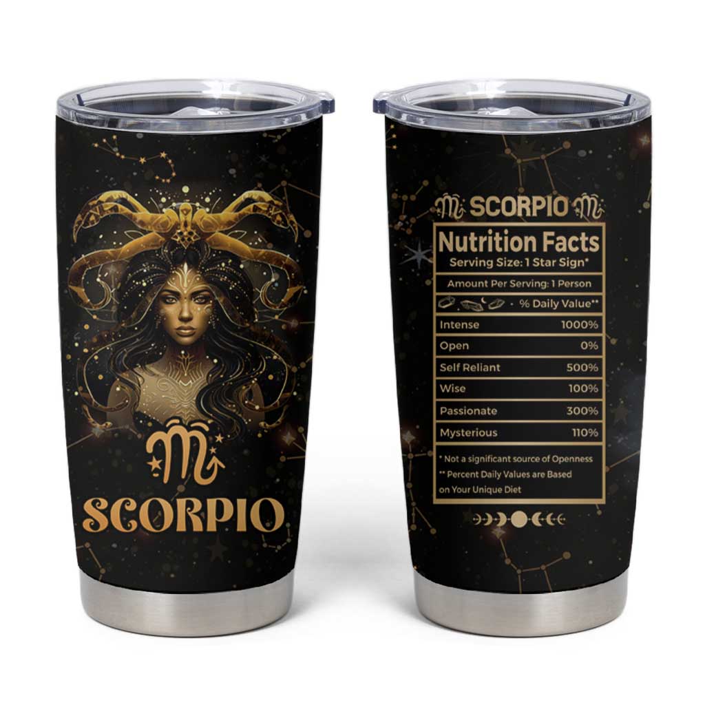 Scorpio Zodiac Tumbler Cup Celestial Constellation Astrology Horoscope Galaxy - Wonder Print Shop