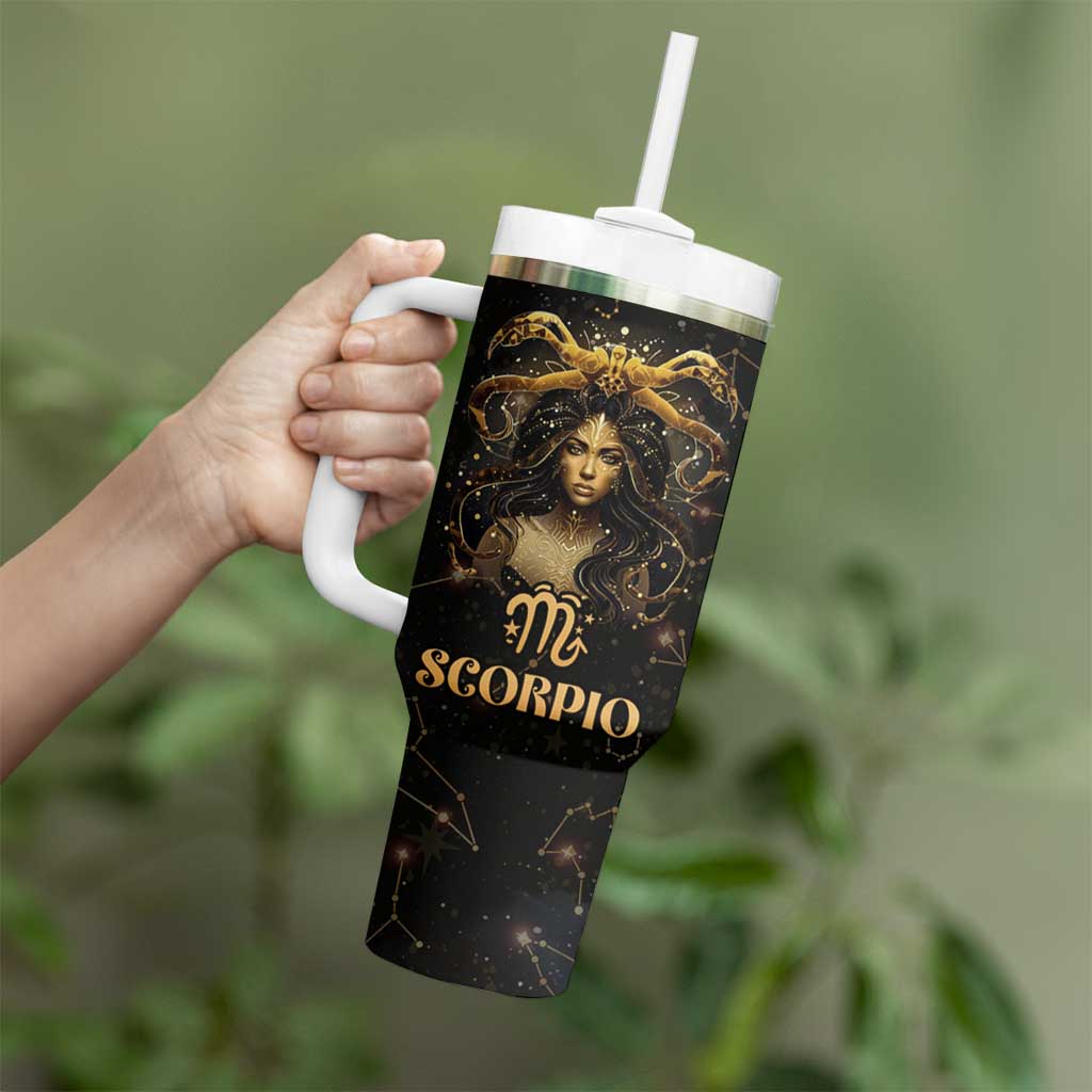 Scorpio Zodiac Tumbler With Handle Celestial Constellation Astrology Horoscope Galaxy - Wonder Print Shop