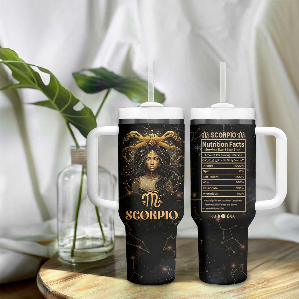 Scorpio Zodiac Tumbler With Handle Celestial Constellation Astrology Horoscope Galaxy - Wonder Print Shop