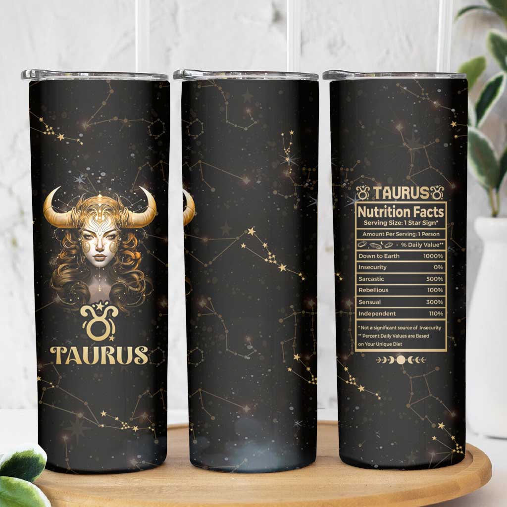 Taurus Zodiac Skinny Tumbler Celestial Constellation Astrology Horoscope Galaxy - Wonder Print Shop