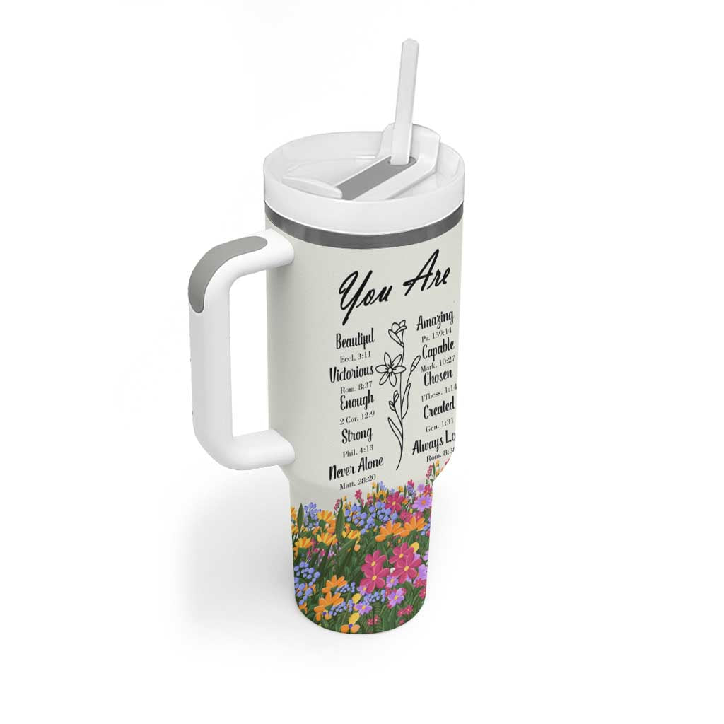 Uplifting Christian Faith Tumbler With Handle I Can Do All Things Through Christ Who Strengthans Me Bible Verse Motivation